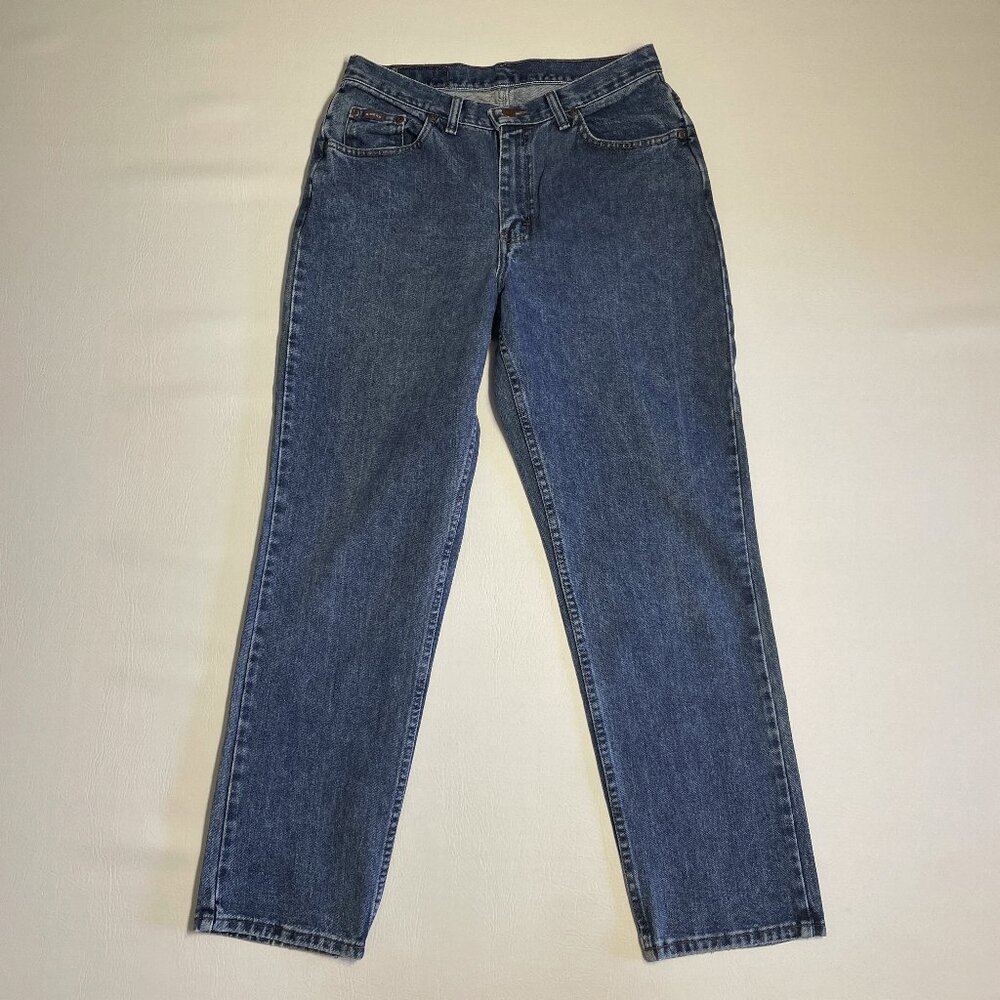 Vintage Lee Riders Jeans Women 14 M Blue Made in USA 80's 90s Mom Vtg High Rise